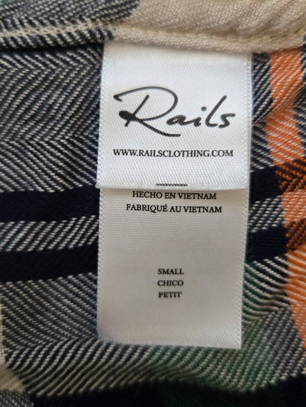 NWOT Rails Hunter Forest Navy Stone GREEN Plaid Flannel NAVY BLUE - Picture 7 of 8